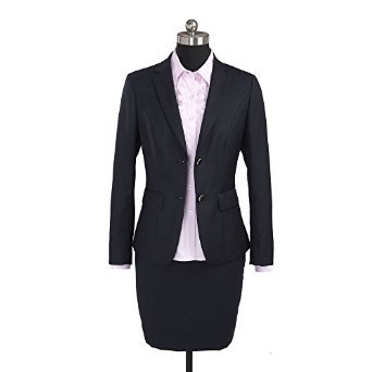 ZOBRA HY7001-2时尚职业套裙 经典黑色西服套装，打造优雅职场风范